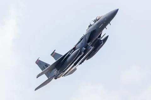 F-15E Strike Eagle  taking to the skies Stock Photos