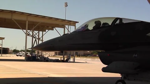 F-16 Fighting Falcon fighter jet operations Stock Footage 38060594