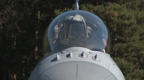 F-16 Fighting Falcon Flight Operations for Operation Atlantic Resolve Stock-Footage 60051446