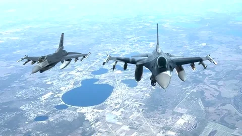 F-16 Fighting Falcon Stock Footage 296688505