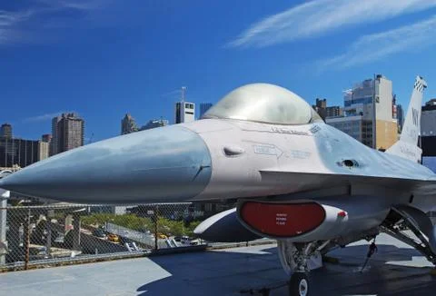 F-16 Fighting Falcon at Interpid Museum Stock Photos