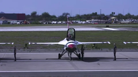 F-16 Jet Preping Video stock 270510774