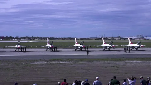 F-16 Marching Wide Stock Footage 270442941
