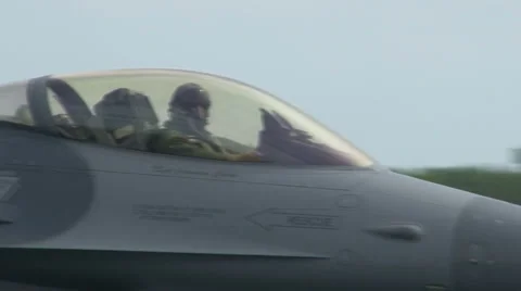 F-16 Pilot Stock Footage 6912236