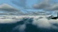 F-18 Fighter and B-2 Bomber over clouds HD Footage