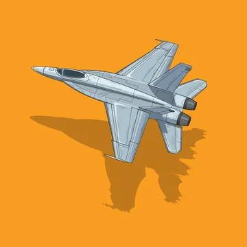 F-18 fighter jet Stock Illustration