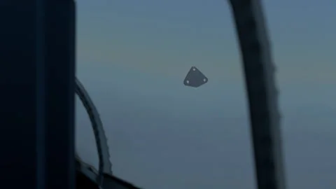 F-18 Triangle Object Flyby Stock Footage 171042476