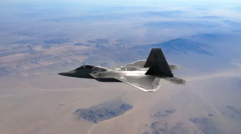 F-22 fighter jet flying, cgi effect Stock Footage 40703306