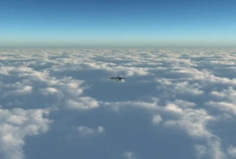 F-22 Flyby Stock Footage 115445