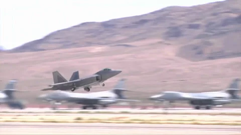 F-22 Raptor fighter jets Stock Footage 33337829