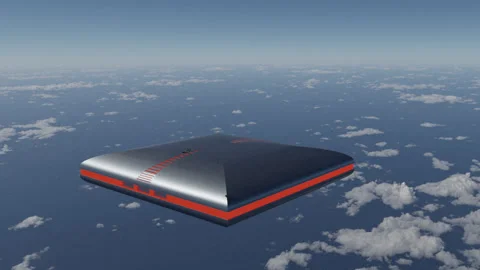 F-35 Investigates large object Stock Footage 255259536