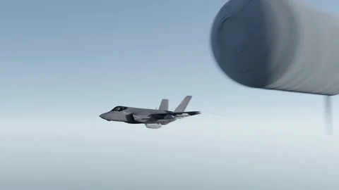 F-35 Pilot Evasive Maneuver from UAP Stock Footage 247509964