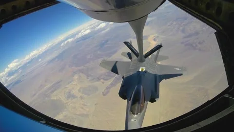 F-35 Stealth Fighter Jet Refuling Video stock 168389887