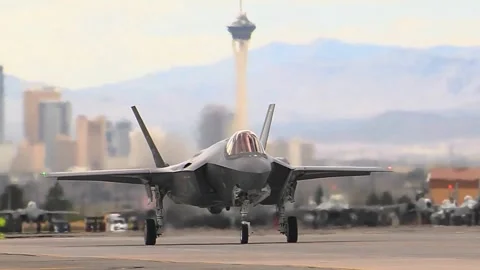 F-35 Stealth Fighter Jet Taking Off Video stock 168389892