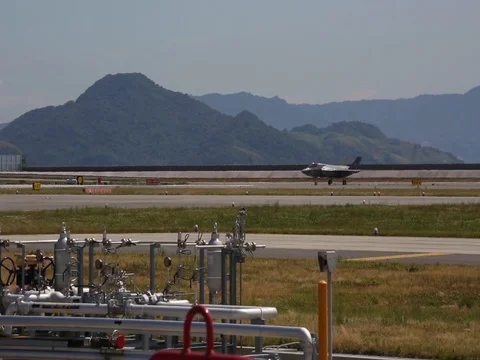 F-35B Lightning II fighter jet operations Stock Footage 77101645