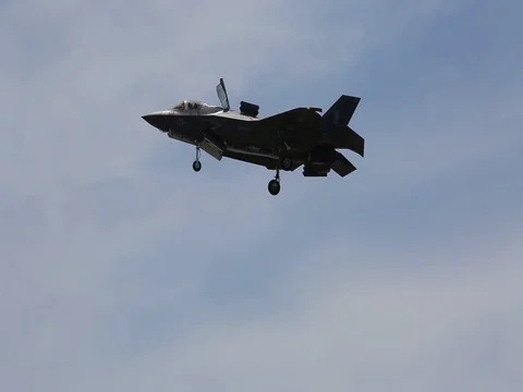 F-35B Lightning II fighter jet operations Stock Footage 77101868