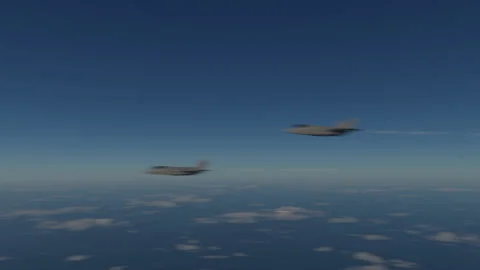 F-35's Pursue UAP Stock Footage 162707394