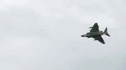 F-4 Phantom jet fighter spins 3 times Stock Footage 23134234