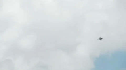 F-4 Phantom jet fighter rolling 24fps 4A Stock Footage 23134341