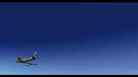 F 86 Fighter Jet Flying Stock Footage 32208675
