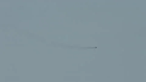 F-86 Sabre jet fighter banks and rolls 24P 4K Stock Footage 42696979