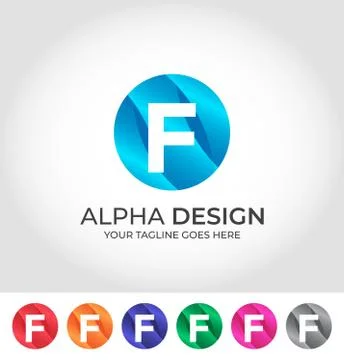 F Alphabet Creative Logo Design Concept 库存插图