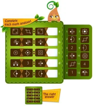 F analogy game educational Stock Illustration
