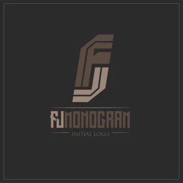 F and J letter design vector. Stock Illustration
