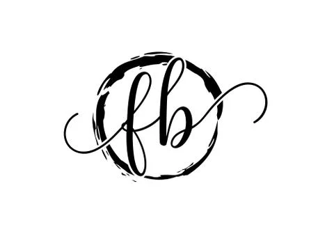 F B Initial Letter Logo design Stock-Illustration
