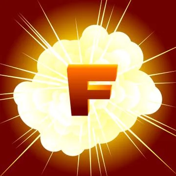 F bomb Stock Illustration