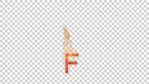 F - Burning letter Stock Illustration
