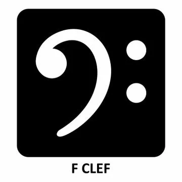 F Clef illustration Stock Illustration