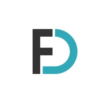 F D Letter Logo Template Illustration Design. Vector EPS 10. Stock Illustration