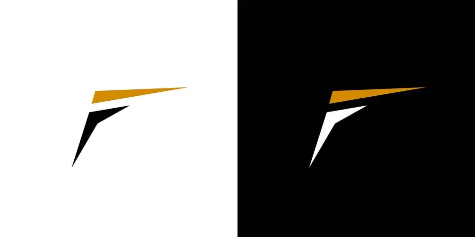 The F fast logo design is unique and modern Stock Illustration