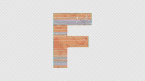 F to G Letter Switch in Glitchy Cartoon Style Stock Footage 254029232