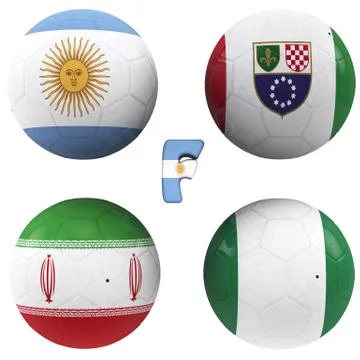 F group of the 2014 brazil Stock Illustration
