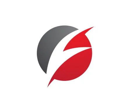 F Letter Faster the future Logo Stock Illustration