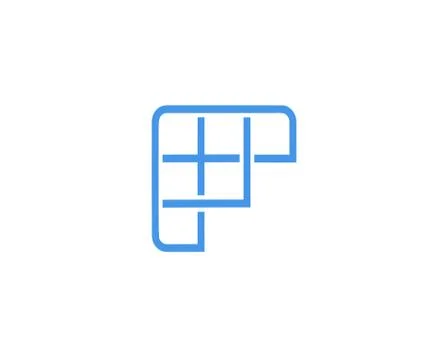 F Letter logo Abstract design Stock Illustration