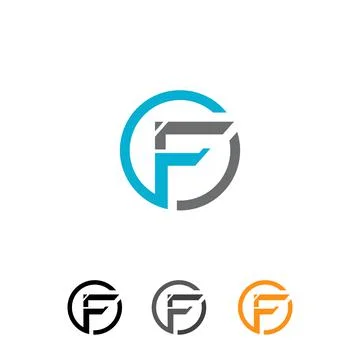 F letter logo design vector template, f logo design, f circle logo Stock Illustration