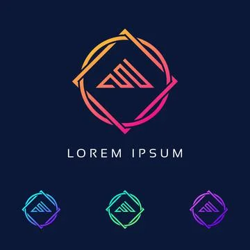 F letter logo Icon monogram modern shape Stock Illustration