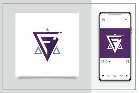 F letter logo Stock Illustration