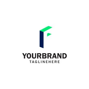 F Letter logo in negative space vector design template elements Stock Illustration