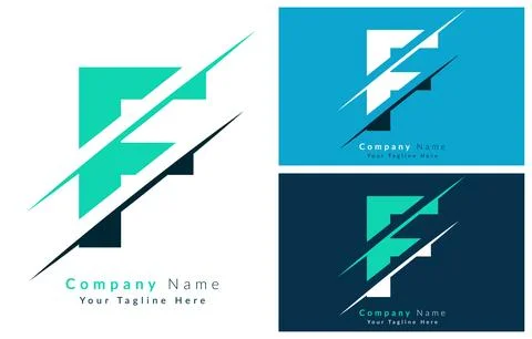 F Letter Logo Vector Design Template Elements Stock Illustration