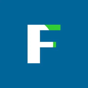 F letter logo vector illustration. F Lettermark simple iconic logo design Stock Illustration