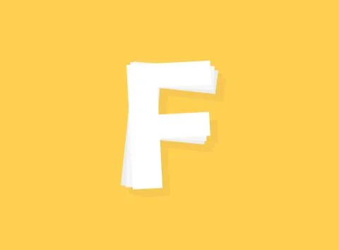 F Letter vector font, modern layers design. Eps10 illustration Stock Illustration