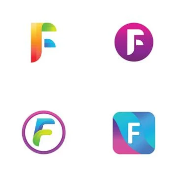 F Letter vector icon Stock Illustration