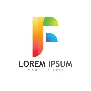 F Letter vector icon Stock Illustration