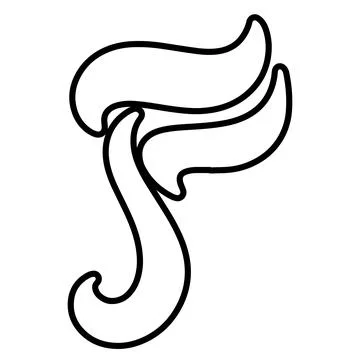 F Letter vector icon Stock Illustration