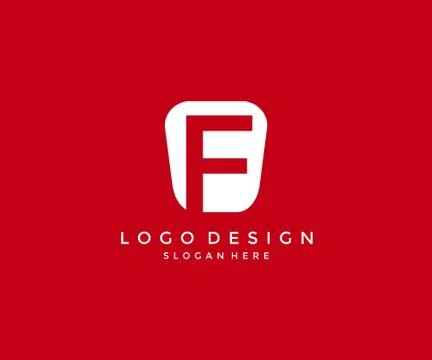 F Logo inside modern abstract shape Stockillustratie