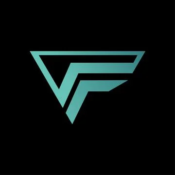 F logo vector template abstract black background Stock Illustration